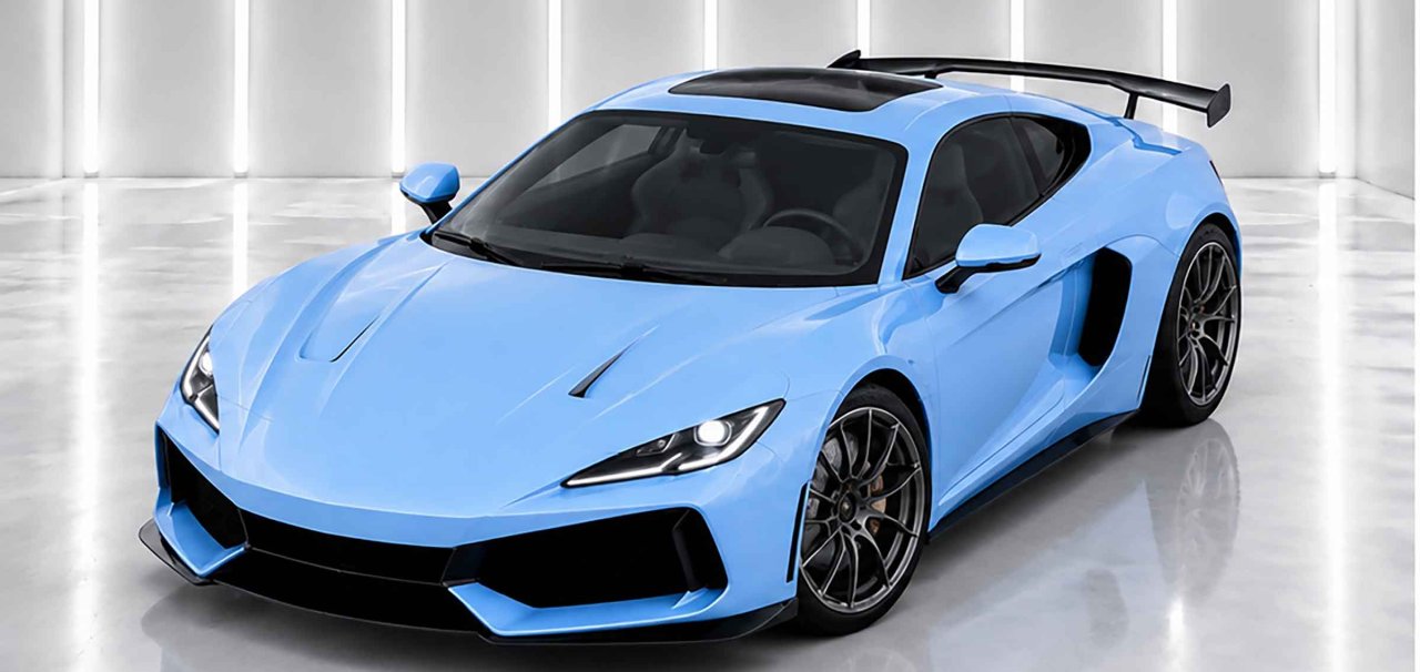 clearplex windshield protection film on blue car.