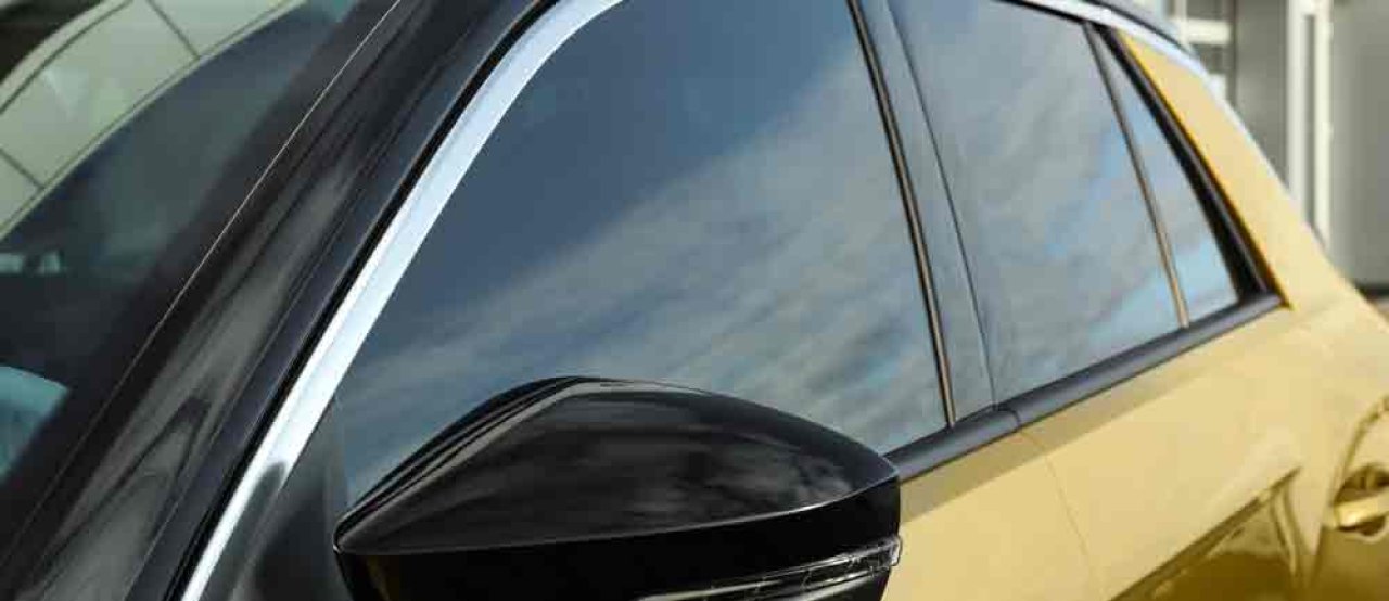 window tint on driver side doors.
